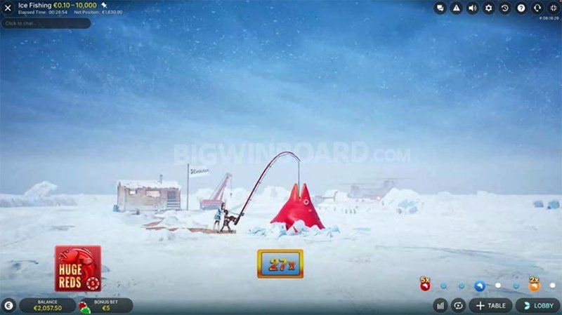 Ice fishing online game in Germany